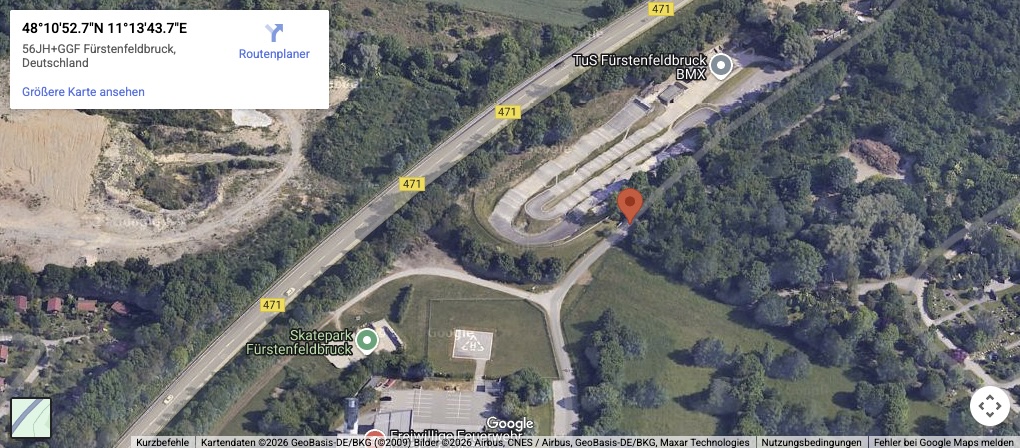 Google Maps Navigation zur BMX Bahn